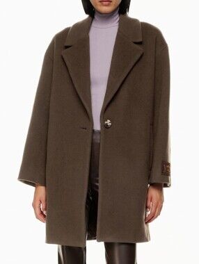 Aritzia Wilfred The Only Mid Coat - Burnt Cedar, Size 2XS